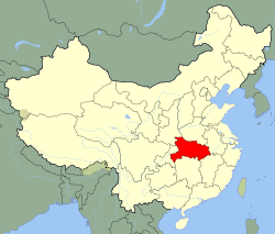 Hubei Carte Carte Hubei