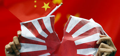 Manifestant chinois anti-Japon Manifestation chinois anti-Japon