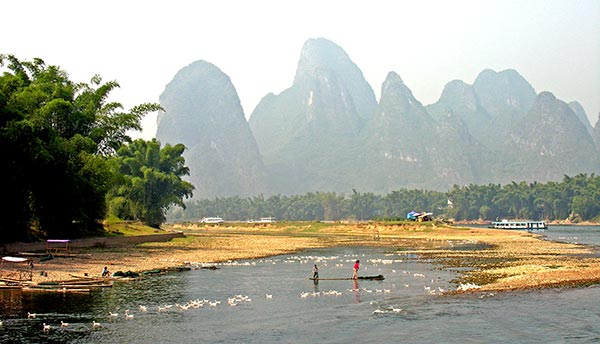 Rives de la rivière Li depuis Guilin