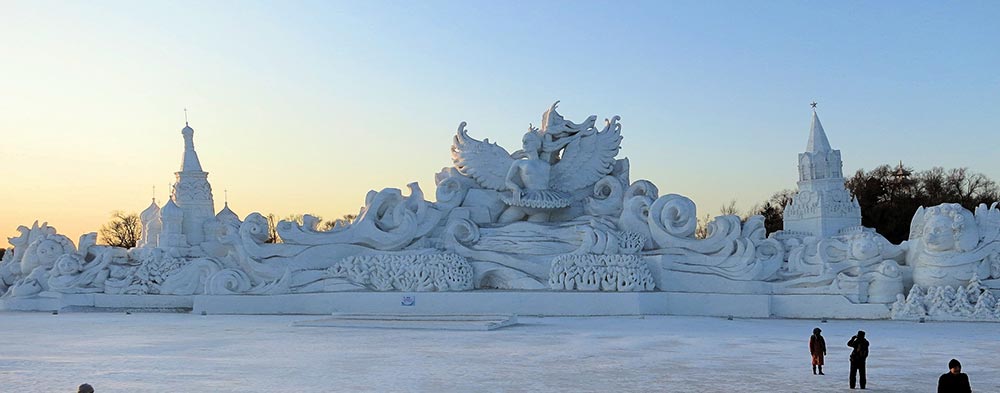 sculpture sur glace à Harbin